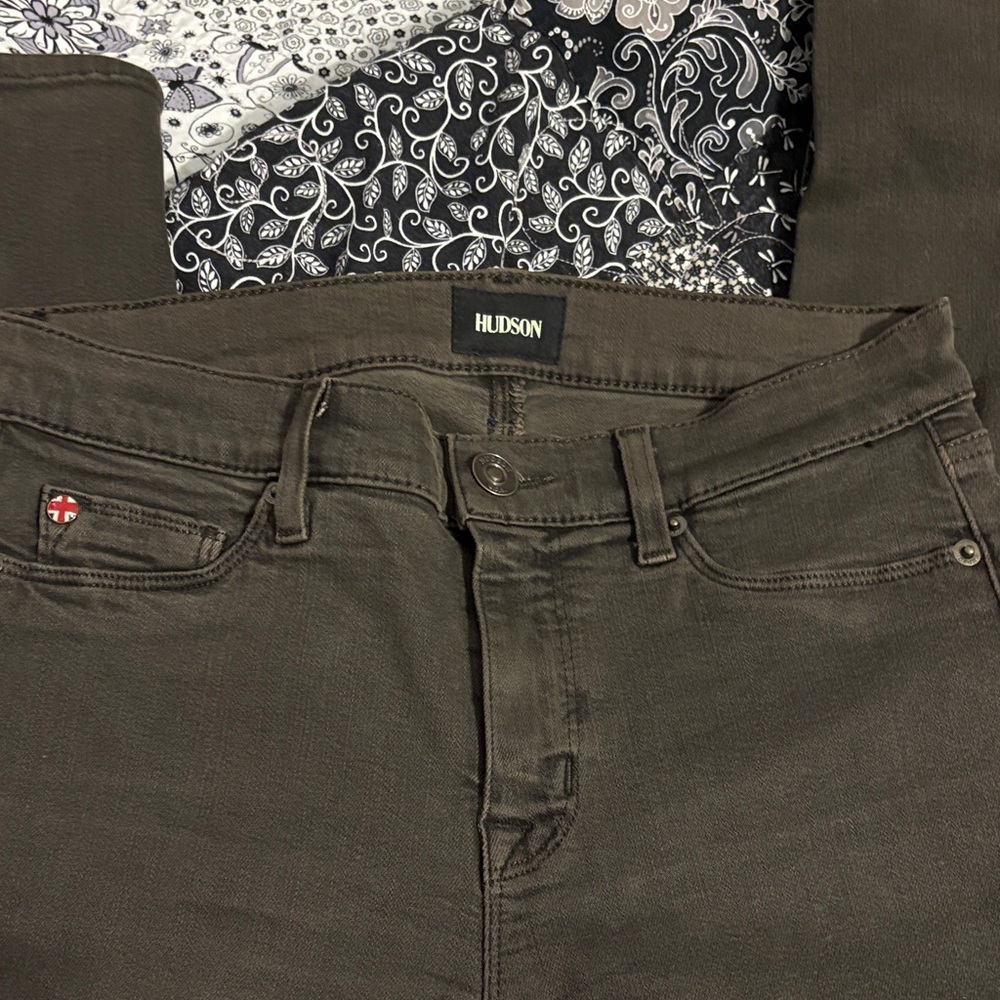 Hudson Jeans Men's Olive Brown Skinny Jeans